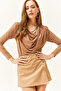 Women's Biscuit Padded Pleated Collar Blouse BLZ-19002419