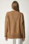 Women's biscuit v-neck oversize knit sweater bv00003 - 4