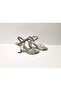 KAFKASLAR Stoned Platform Thick Heel Shiny Silver Evening Dress Shoes - 3