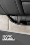 Beige Premium Protector, High Quality Suede Isofix Cushion - Extra Pocket - 4