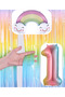 Rainbow Concept Foil Balloon Background Number Balloon Set Rainbow Theme Cute Cloud Foil Balloon - 2