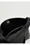 Women's Black Suede Soft Leather Large Size Shopper Bag with High Quality Snap Fasteners and Zippered Interior Compartment - 6