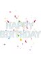 Happy Birthday White Color Foil Balloon Set - 4