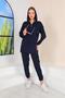 Women's Casual Sports Suit with Side Snaps DARK BLUE - 6