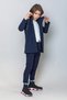 Boy's Navy Blue Open Front Jacket - 2