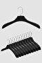 10 Pieces Black Abs Plastic Hanger Jacket Clothes Hanger Clothes Hanger Shirt Hanger Width:44 Cm