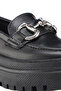 ®| Smart Women's Black 5cm High Special Thick Sole Hard Durable Stylish Style Loafer Shoes - 3