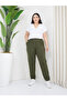Large Size Elastic Waist High Waist Comfort Model Two Pockets Comfortable Lycra 4 Season Sweatpants - 2