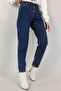 Aldis Dark Blue Lycra Mom Jean Pants-size Available in Our Painting - 4