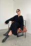 Women's Black Zipper Detail Corduroy Skirt Set 1014-3099 - 5
