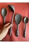 Ivory Hard Tip Heat Resistant Fireproof Non-Stick Silicone Set 4 Pieces 28Cm/22Cm/20Cm Spoon 28cm Ladle - 2