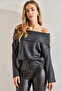 Women's Anthracite Degaje Collar Sweater 40981004 - 4