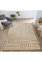 Beige Themed Stripe Line Patterned Modern Decorative Carpet 1906 - 3
