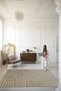 Beige Themed Stripe Line Patterned Modern Decorative Carpet 1906 - 2