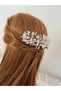 Handmade Wedding Promise Henna Wedding Bridal Hairpin and Crown Hair Design Accessory Bun Buckle M14 - 7