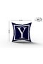 Navy Blue White Colored Letter Digital Printed Throw Pillow Cover - 2