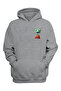 Unisex Red Shirt Reptile Gray Regular Fit Sweatshirt