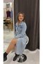 Denim Midi Jeans Dress - Women - 4