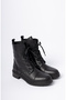 Women's Black Leather Genuine Leather Boots 5033 - 4
