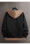 Plus Size Unprinted Hoodie Colorful thread Oversize Sweatshirt Hoodie - 2