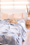 Meet Maya Jacquard Leaf Pattern Muslin Blanket - 5