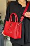 Medium Size Women's Shoulder Bag with Thick Straps Suitable for Daily Use 4091 Red - 2