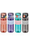 Tkk 550ml Lockable Lid Water Bottle with Straw Free Carrying Strap Strainer - 3