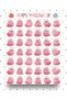 Pink Ghosts Sticker Set Halloween Sticker Happy Halloween Sticker Label NSTI0067