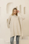 SLEEVE-CLOSED KNITWEAR PONCHO TUNIC - 3
