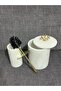 White Marble Gold Coral Bathroom Set of 2 - 3