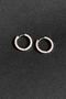Stainless Steel Earrings for Women Men Unisex Silver Hoop Steel Earrings - 3