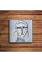 Women's Themed Natural Stone Travertine Coasters with Gold Earrings Set of 4 - 2