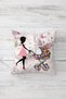 Girl Inside Butterflies and Flowers Concealed Zippered Throw Pillow Cover Seat Pillow Cover Set (4 PCS) - 3