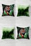 Leopard in the Forest Concealed Zippered Throw Pillow Cover Sofa Pillow Cover Set (4 PCS)