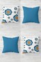 Daisy Patterned Hidden Zippered Throw Pillow Cover (4 PCS)