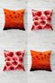 Poppy Patterned Hidden Zippered Throw Pillow Cover Sofa Pillow Set - 4PCS