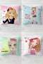 Bicycle Make Up Girl Hidden Zippered Throw Pillow Cover Seat Pillow Cover Set (4 PCS)