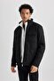 Slim Fit Stand Collar Coat