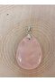 Pink Quartz Stone Large Drop Shaped Pendant (42605) - 2