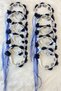 Navy Blue Ornate Bride Bridesmaid Henna Night Wedding Circumcision Tambourine, Three Size Laser Flower Ribbon Ornate 5 Pieces - 3