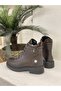 D23KB-5105 GENUINE LEATHER LACE UP FLAT SOLE POSTAL BOOTS WOMEN - 5