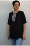 Black, black-and-white color-blocked jersey viscose T-shirt - 6