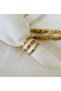 Stainless Golden Rose Colored Minimal Combination 3-Piece Ring Set