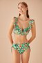 Side Gathered Patterned Bikini Bottom - 3
