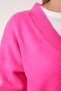 Women's Fuchsia V-Neck Oversize Knitwear Sweater BV00003 - 3