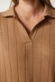 Women's Biscuit Polo Neck Oversize Knitwear Dress YY00178 - 4