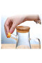 900 ML Glass Oil Bowl Milk Bowl Sauce Bowl with Vacuum Bamboo Lid Borosilicate - 3