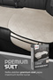 Beige Premium Protector, High Quality Suede Isofix Cushion - Extra Pocket - 7