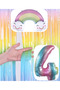 Rainbow Concept Foil Balloon Background Number Balloon Set Rainbow Theme Cute Cloud Foil Balloon - 2