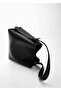 Women's Black Suede Soft Leather Large Size Shopper Bag with High Quality Snap Fasteners and Zippered Interior Compartment - 5